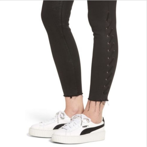 DL1961 Florence Instasculpt Coated Black Jeans 25 - Picture 4 of 9